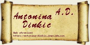 Antonina Dinkić vizit kartica